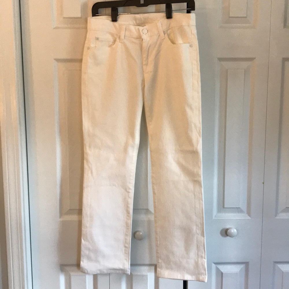 7 For all mankind white jeans